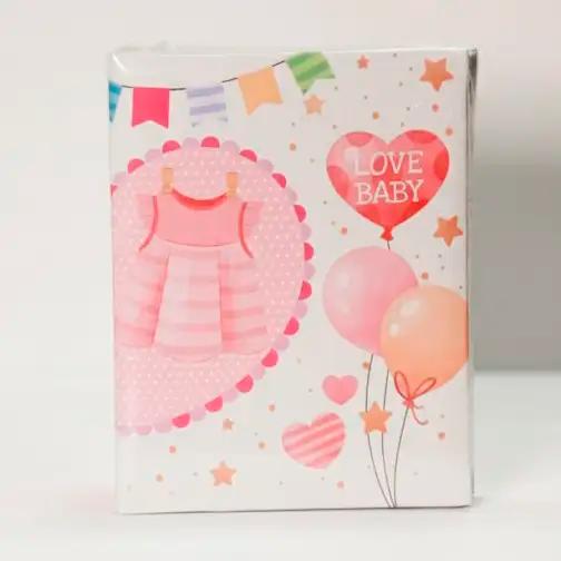 Mini album pro 100 fotek 9x13 Babymo 2 růžové