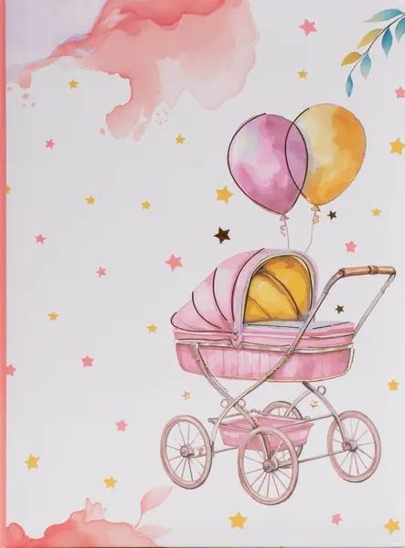 Fotoalbum pre 100 fotiek 10x15 Buggy ružový