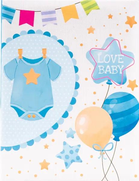 Mini album pre 100 fotiek 9x13 Babymo 1 modrý