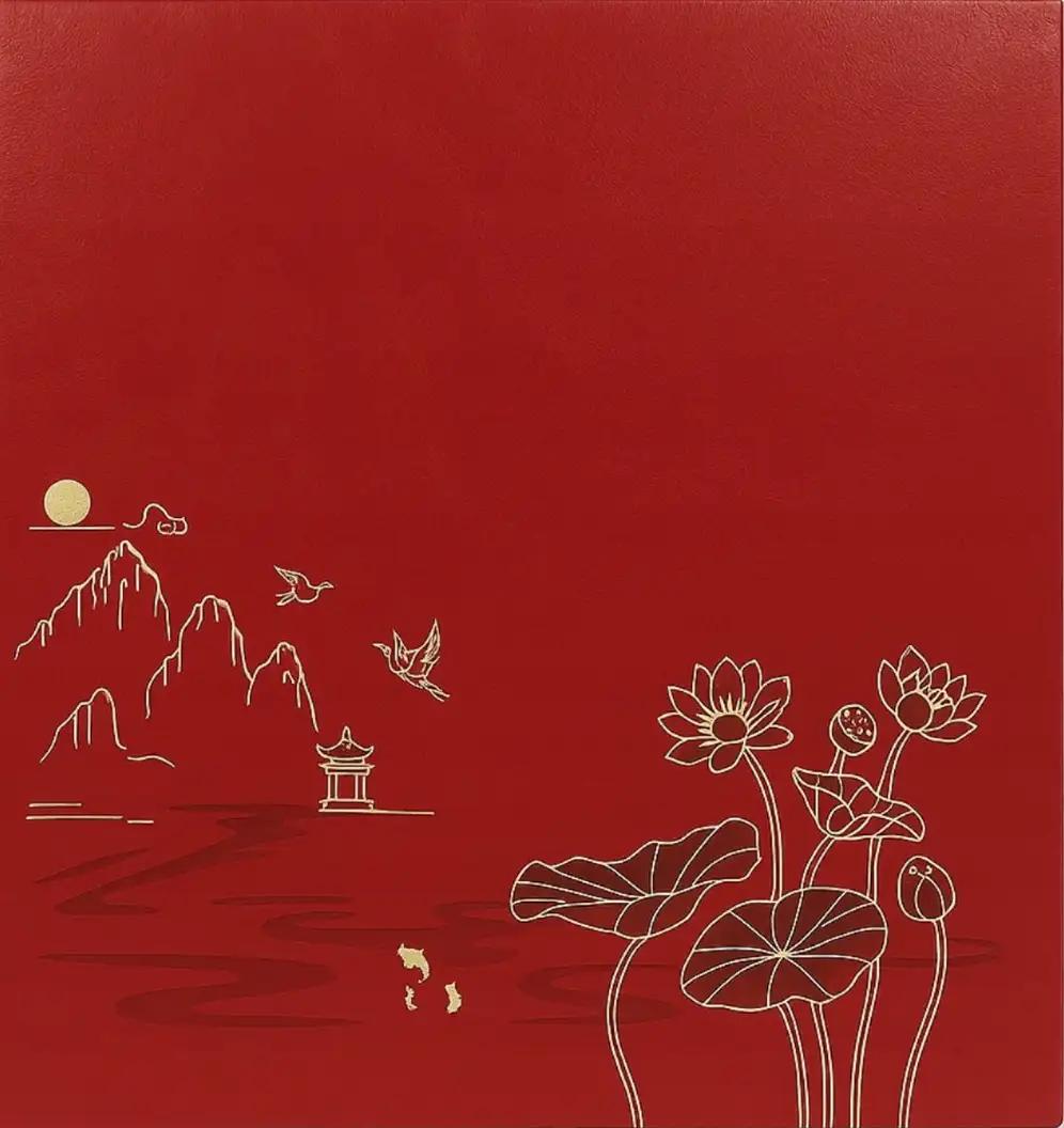 Fotoalbum 10x15 pre 500 fotiek Lotus-red