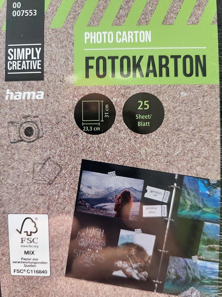 Hama fotokartón čierny - 25ks