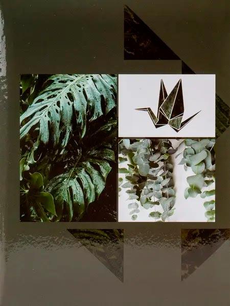 Mini album pre 100 fotiek 10x15 Origami 2 zelený