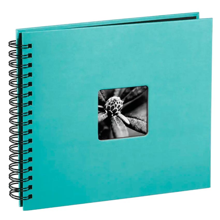 Klasické krúžkové fotoalbum 50 strán Fine Art tyrkys