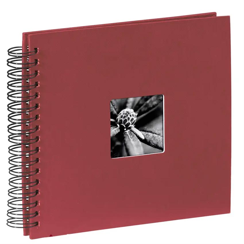 Klasické krúžkové fotoalbum 50 strán Fine Art vínový