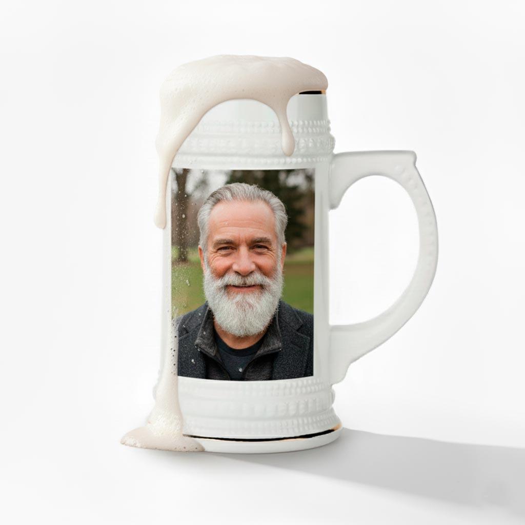 Korbel 500 ml  s fotkou a so zlatým lemovaním